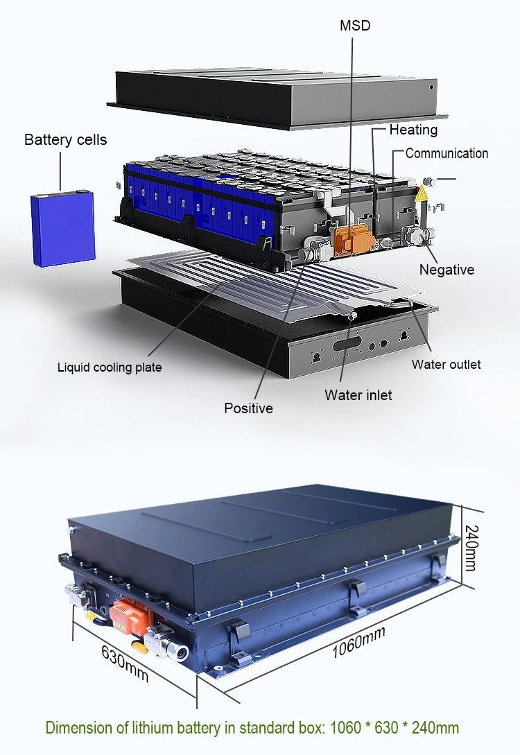 LFP-van het het Pak84v 400ah Lithium van de Elektrisch voertuigbatterij de Pakken van de de Machtsbatterij van Ion Battery EV voor Elektrisch voertuig e-Bus